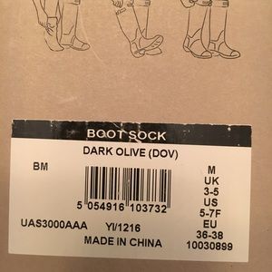 Tall Olive Hunter boot socks